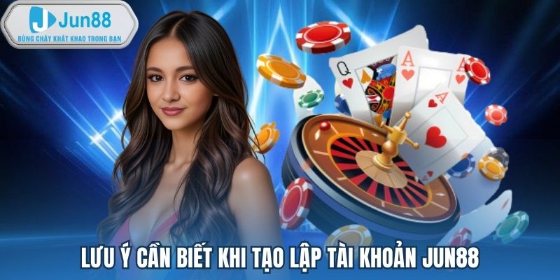 Lưu ý cần biết khi tạo lập tài khoản Jun88